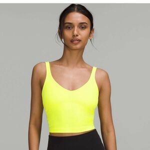 Neon yellowish green lululemon align tank with built in bra